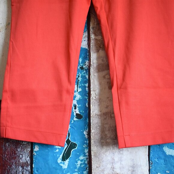 Women's Time And Tru Jegging Capri Fitted Stretch Pants 3XLARGE Orange NEW - Picture 4 of 8